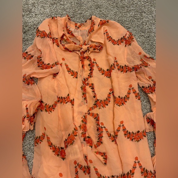 Athropologie - Nikasha women’s peach shirt sz S - Picture 7 of 11